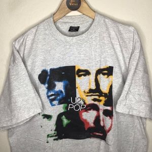 Vintage 90s U2 bono 1997 pop mart concert tour band tee polygram t shirt mens xl